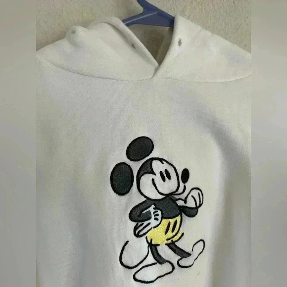 Disney parks retro Mickey Mouse off white sweatshirt genuine mouse wear size M - Picture 4 of 6